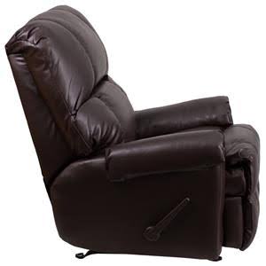 Burgundy Chenille Rocker Recliner T893480