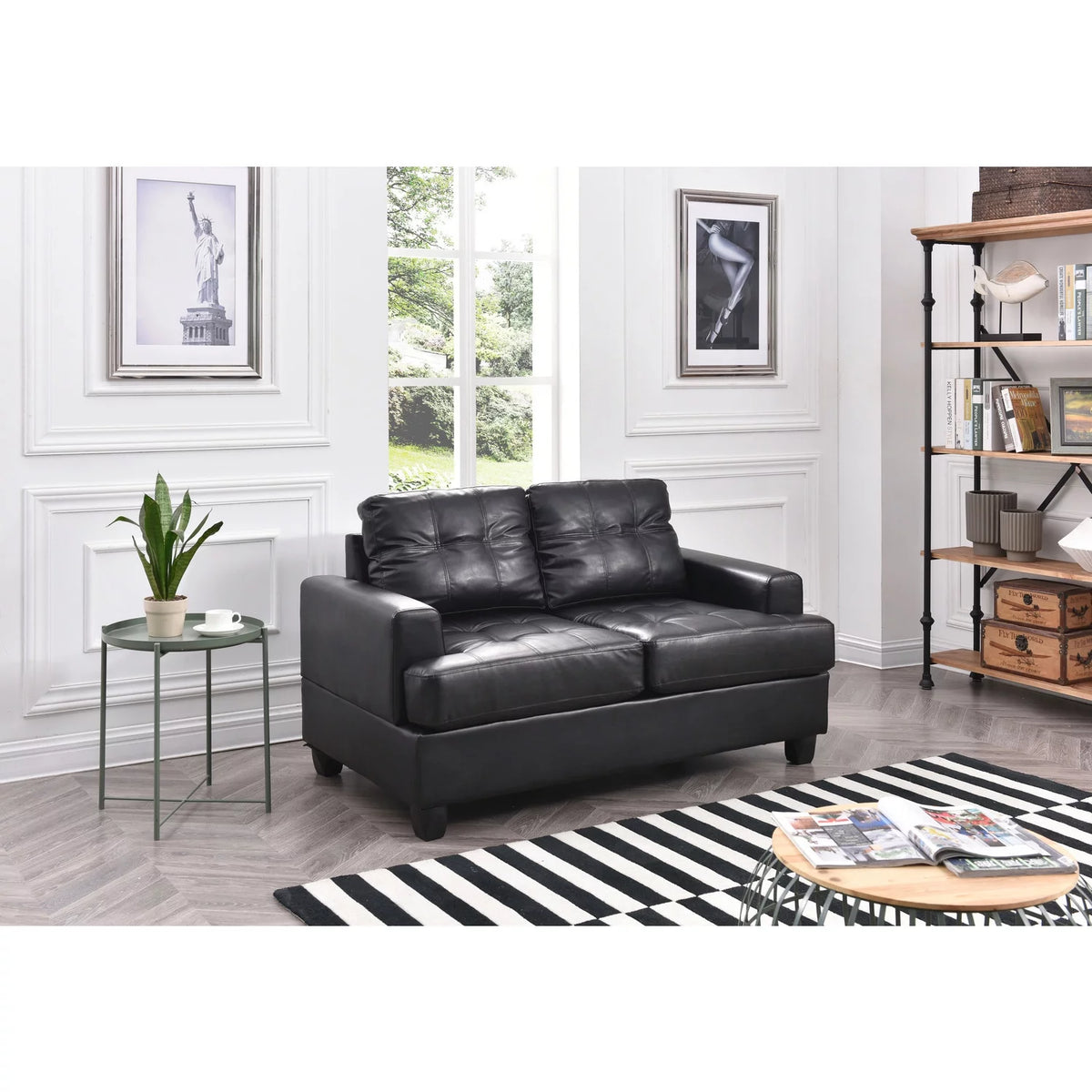 Black Loveseat M2362