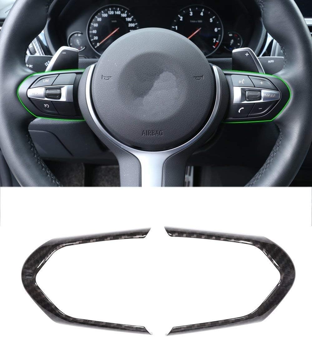 Carbon Fiber ABS Steering Wheel Decoration Frame Cover Trim I329297