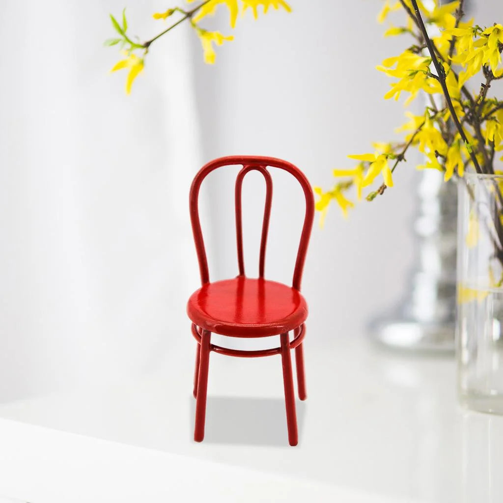 Hand Painted Metal Dollhouse Miniature Dining Toy Furniture Z8430