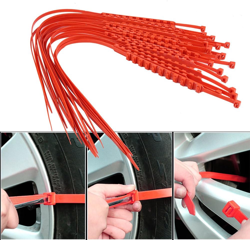 20Pcs Anti-skid Nylon Tyre Chains with 1 Pair of Gloves K4527