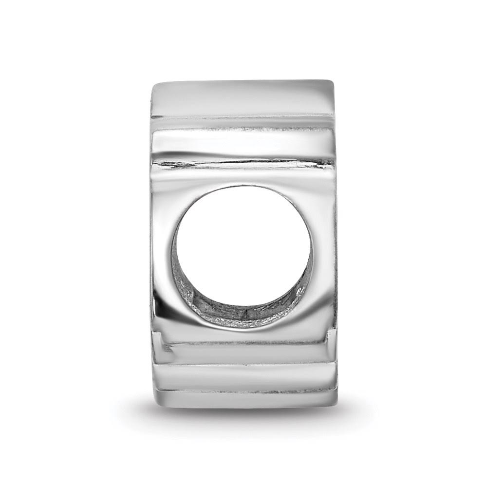 Sterling Silver Enameled Logo Bead M2629