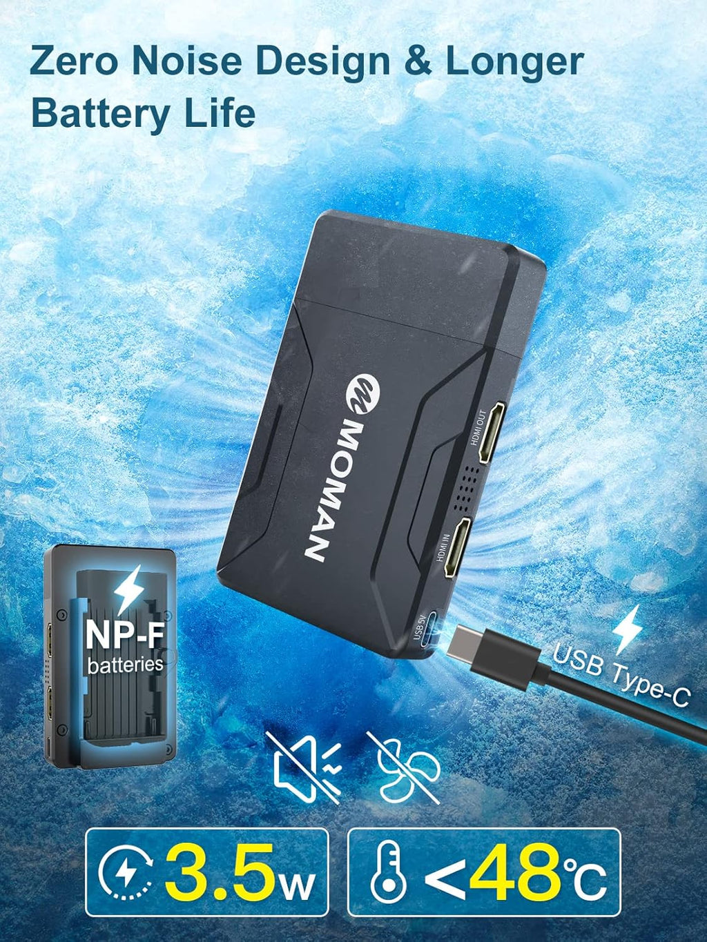 Wireless Video Transmitter & Receiver with Dual HDMI, 600ft Range P98337
