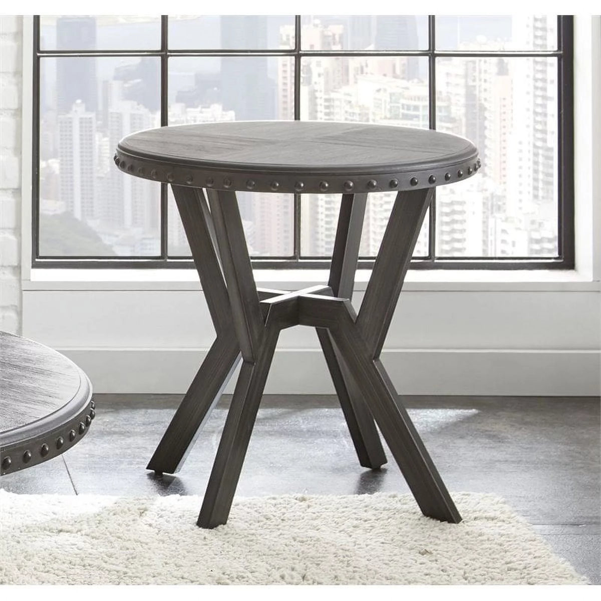 Round Modern Metal End Table K167