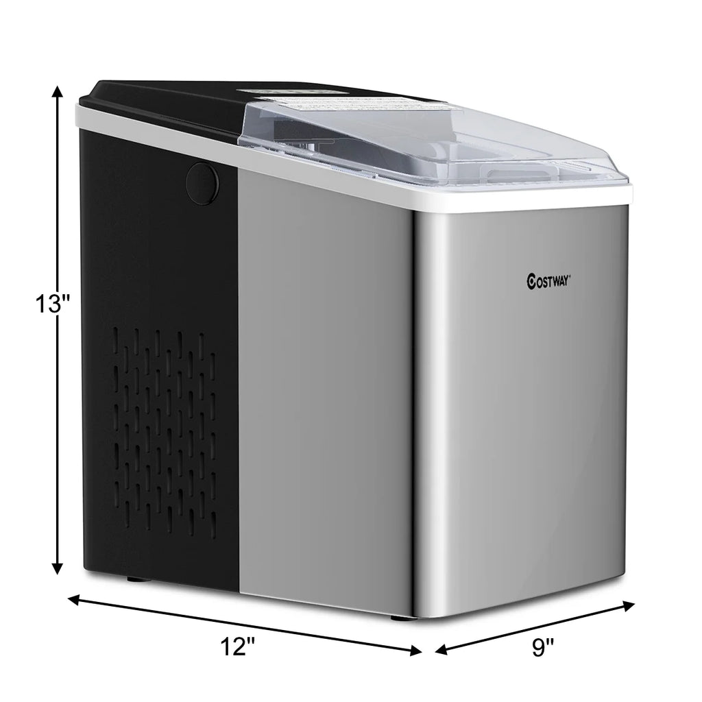Stainless Steel Countertop Ice Maker with Scoop R2730