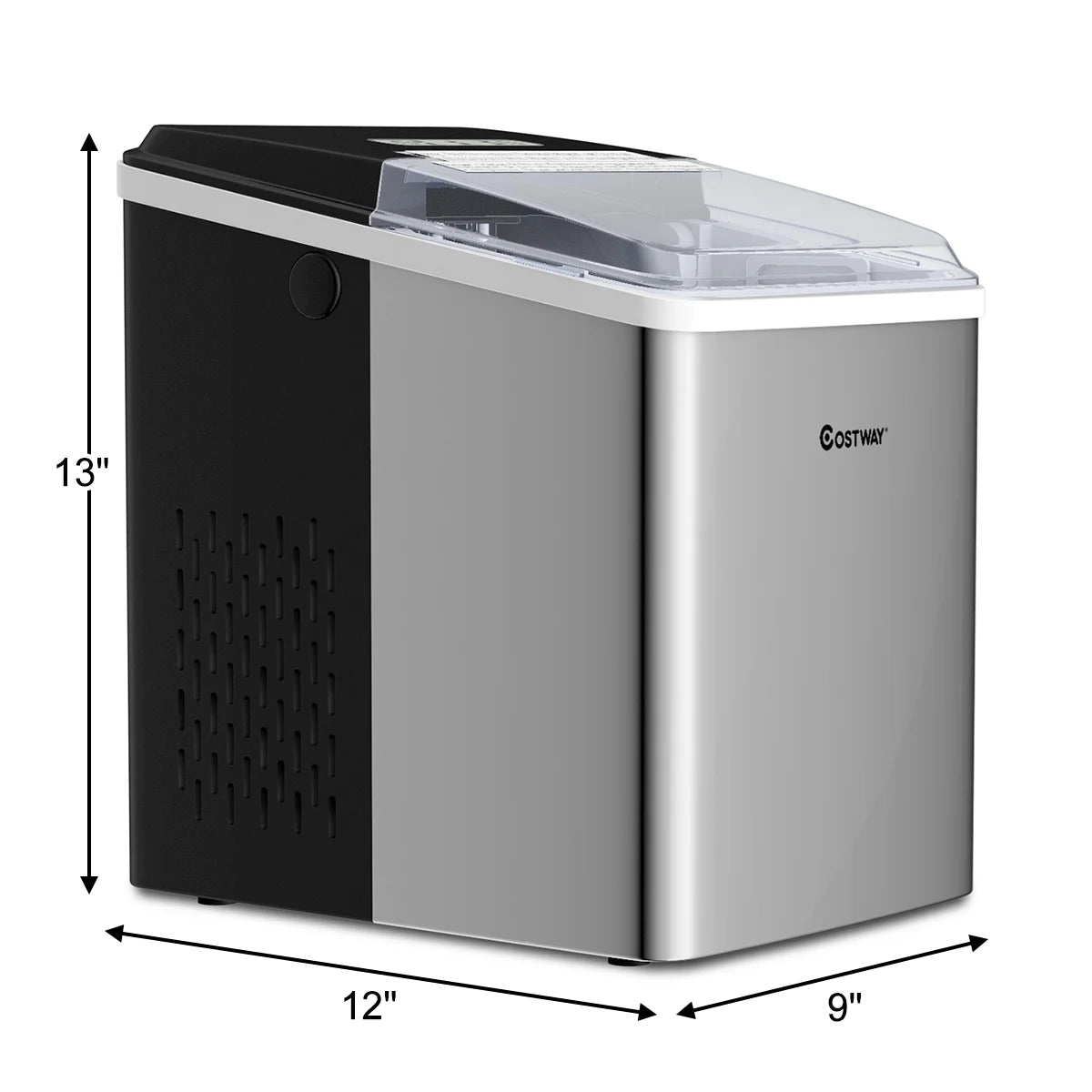Stainless Steel Countertop Ice Maker with Scoop R2730