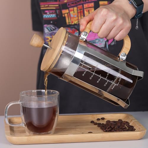 34 oz French Press Coffee Maker with Bamboo Lid Y631850