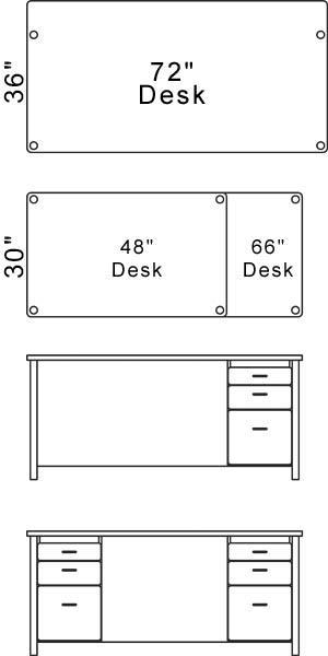 48 inch Teachers Desk K4858