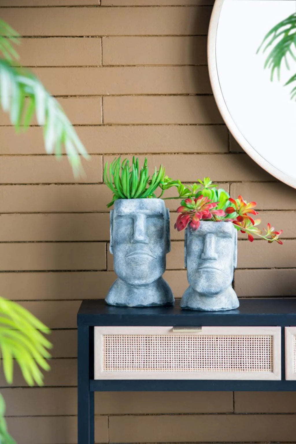 Easter Island Stone Statue Planter T287