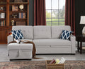 Sectional with Storage Chaise & Cupholder Armrest U332